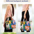 thumbnail image 4 of FORMRS Womens Corduroy Tote Bag Crossbody Shoulder Handbag with Pocket, Abstract Plants, 4 of 7