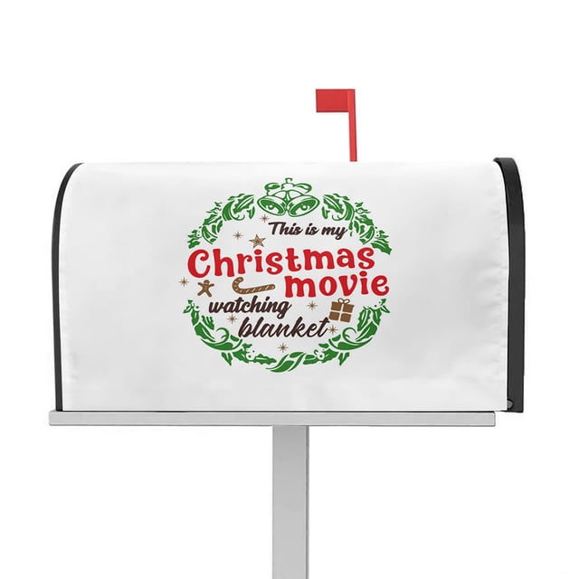 fastboy Bright And Warm Festive Decoration For Mailbox Christmas Deer Pattern Mailbox Sleeve Cloth Double Recliner Couch Cover YTYH2309048 1Set