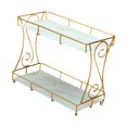 thumbnail image 2 of GROWTH TANK Iron Cosmetic Storage Rack Storage Box Organizer for Bathroom Countertop White, 2 of 5