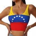 thumbnail image 3 of Women Sexy Sports Vest Venezuelan Flag Female Streetwear Sport Lingerie Tee Crop Top, 3 of 7