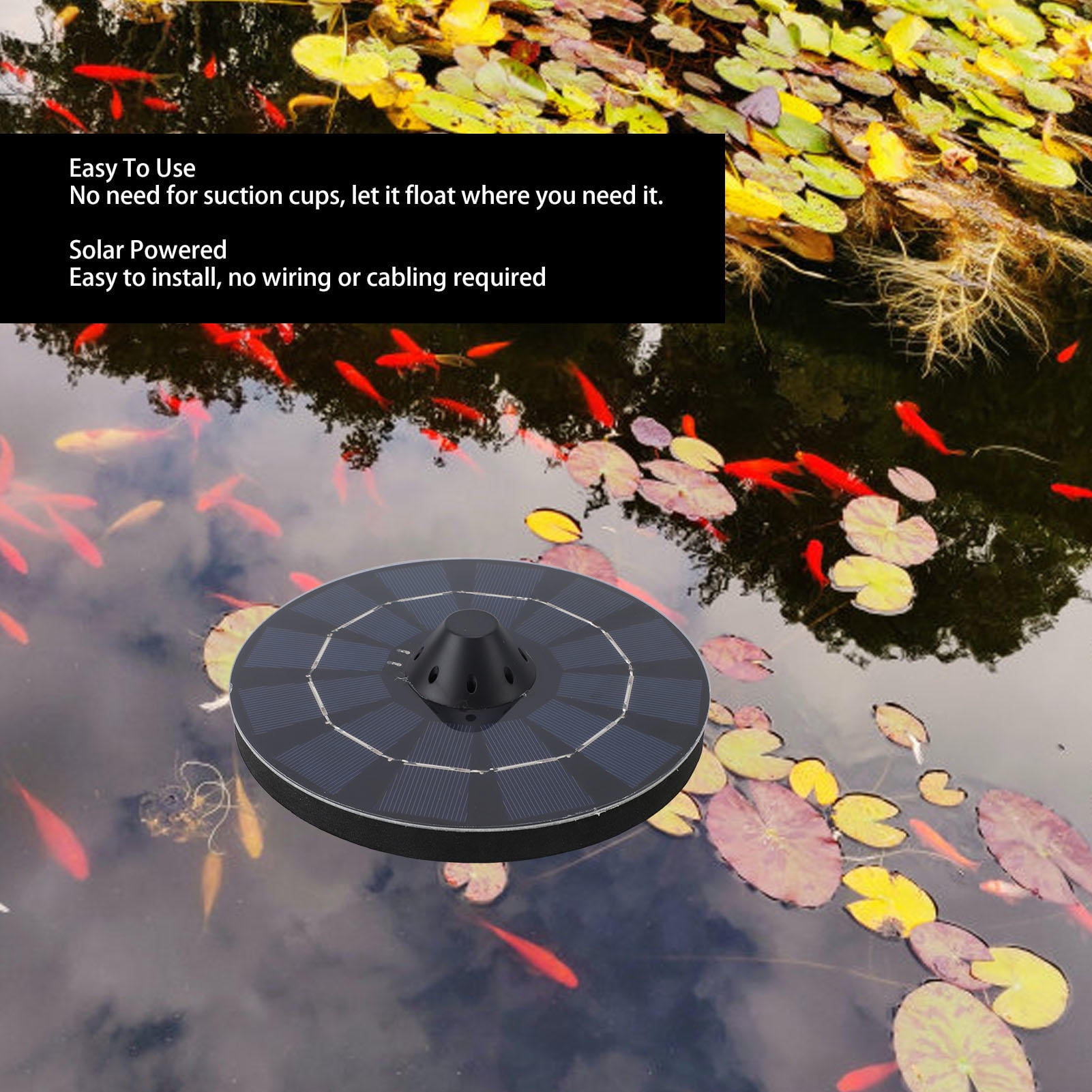 Yajisi Solar Floating Pond Aerator 2.5W Automatic Power Off 6V Water Pump – Solar Powered, Easy‑Float, Safe, Durable for Outdoor, Garden, Aquarium