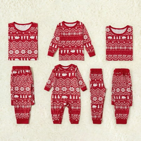 

PatPat Traditional Christmas Print Family Matching Pajamas