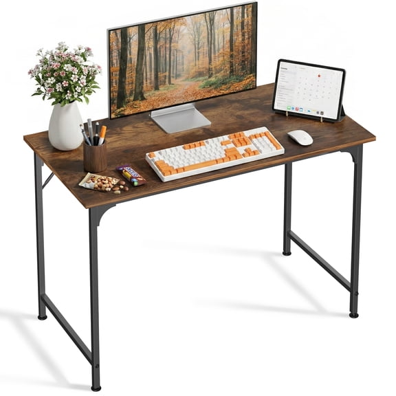 NiamVelo Computer Desk 39 inches Home Office Desk Modern Simple Style PC Desk with Sturdy Metal Frame for Adults & Kids, Vintage