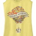 thumbnail image 2 of Junior's Up Valentine's Day His Greatest Adventure Racerback Tank Top Banana Medium, 2 of 4