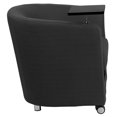 thumbnail image 5 of Charcoal Gray Fabric Guest Chair with Tablet Arm, Front Wheel Casters and Under Seat Storage, 5 of 5