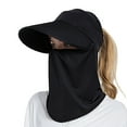 thumbnail image 2 of Under $10 Sun Hats Black Women Summer Sun Hat Outdoor Riding Face Covering Solid Color Mask Sun Hat, 2 of 4