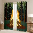 thumbnail image 2 of Erosebridal Camping Campfire Curtains Pack of 2 (42x84 Each) for Boys Girls,Adventure Theme Curtains Blackout for Kids Teens,Luxury Bedroom Decor, 2 of 6
