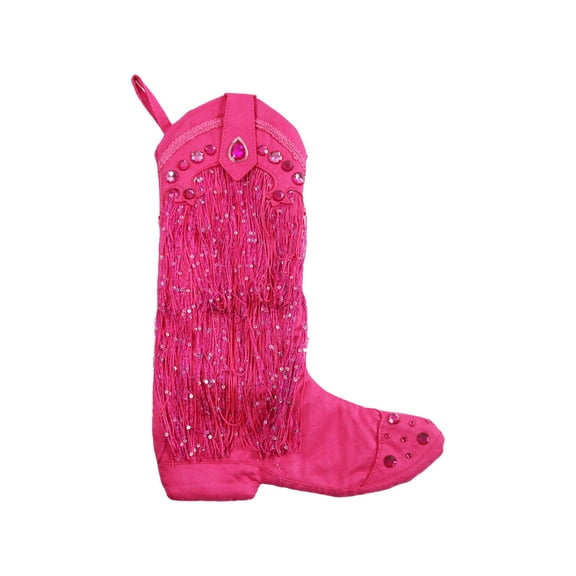 Cowgirl Boot Christmas Stocking, Pink, 18.75", by Holiday Time