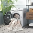 thumbnail image 2 of SAFAVIEH Blair Washable Macy Abstract Machine Washable Area Rug, Beige/Blue, 6'7" x 6'7" Round, 2 of 6