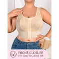thumbnail image 2 of MANIFIQUE Women's Plus Size Jacquard Front Closure Wireless Longline Posture Bra, 2 of 6
