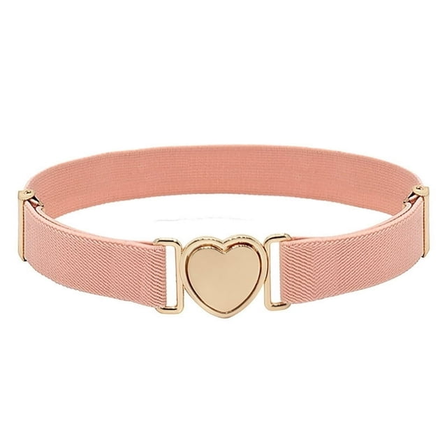 MesaSe Ceinture Élastique pour Filles Enfants Ceinture Décorative en Forme de Cœur Boucle Réglable pour Robe