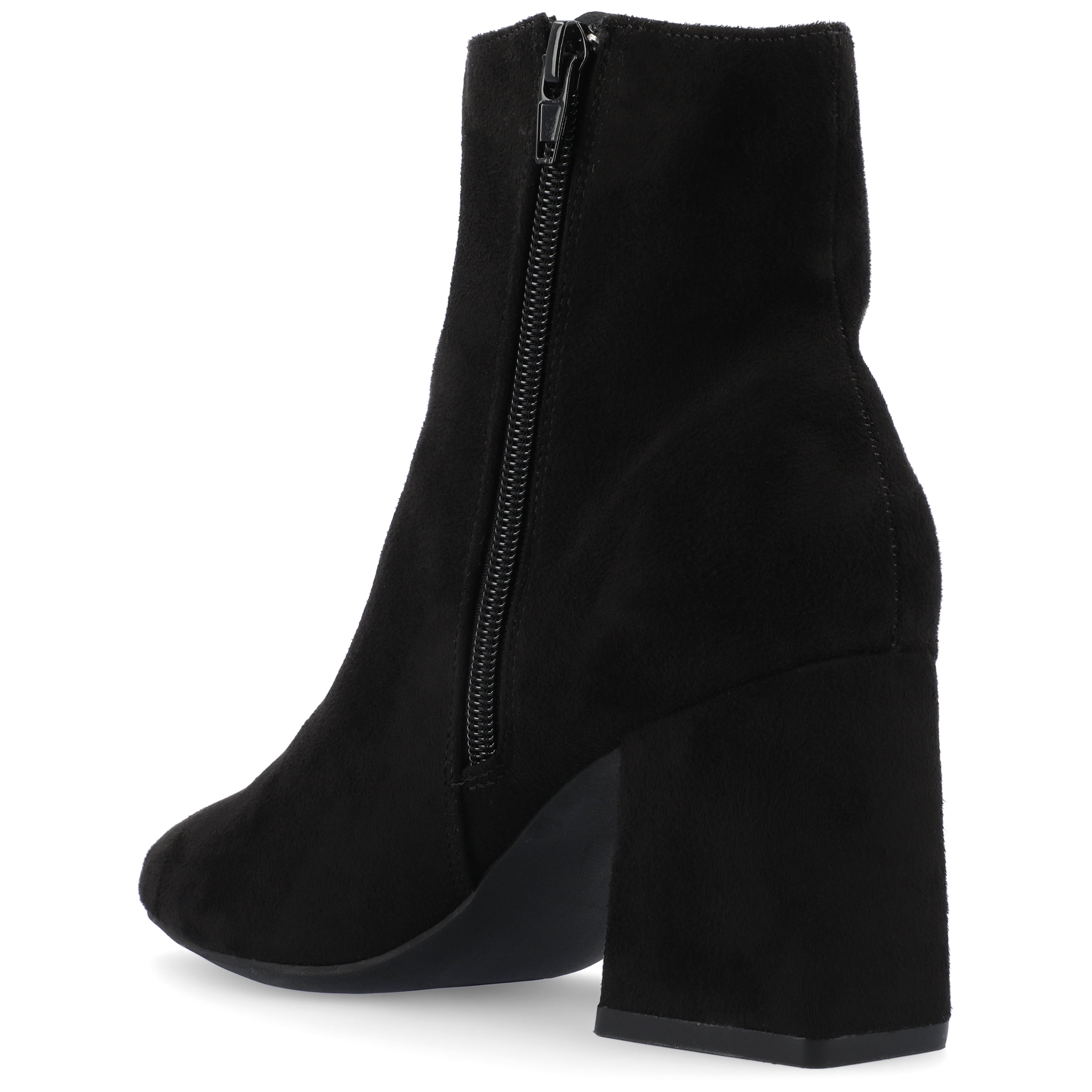 Journee Womens Sorren Covered Block Heel Pointed Toe Booties