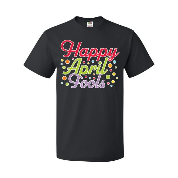 Inktastic Happy April Fools with Colorful Dots T-Shirt