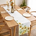 thumbnail image 3 of Yellow Daisy Flowers Table Runner - 120 Inch Long, Kitchen Dining Table Runner Dresser Scarves, Spring Summer Pastoral Garden Floral Farmhouse Decor for Coffee Tables Wedding Party Banquet, 3 of 8