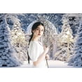thumbnail image 3 of 16x 7ftWinter Palace Blue Christmas Garage Door Decoration Background Xmas Snowflake Wonderland Christmas Decoration Photo Backdrop Baby Shower Birthday Party Outdoor Indoor Banner Cover, 3 of 5