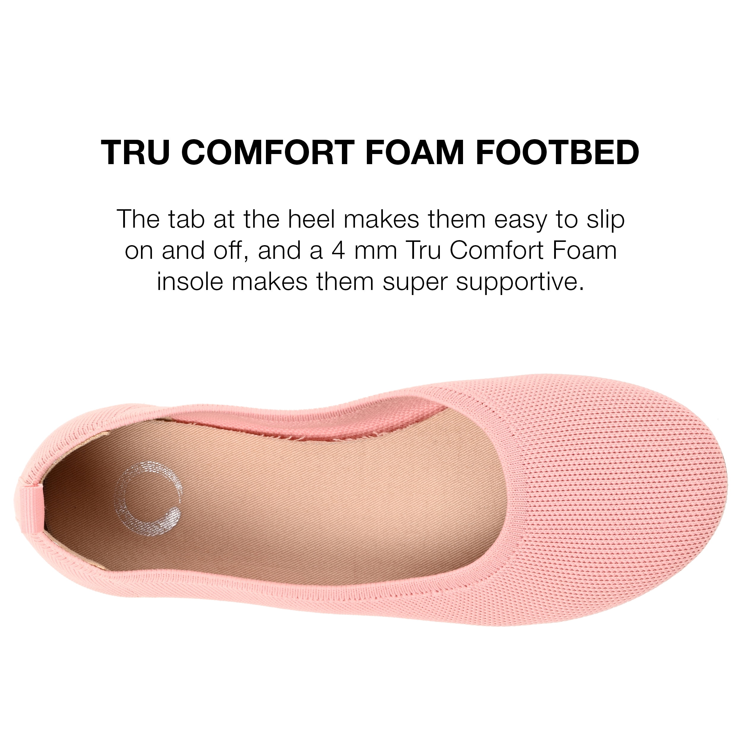 Journee Women's Jersie Knit Foldable Ballet Flats, Widths Available
