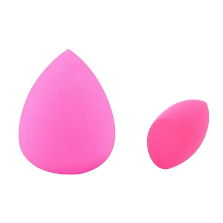 Makeup Sponge Blender by Zodaca Droplets + Special Egg Shape Powder Puff Flawless Face Foundation - Rose