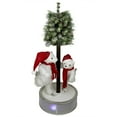 thumbnail image 2 of Northlight 48" Pre-Lit Red and White Ice Skating Polar Bears with Flocked Tree Christmas Figurine, 2 of 3
