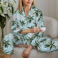 thumbnail image 6 of Naloa Flamingos And Palms Pajamas for Women Set, Womens Pajama Sets, Lounge Sets for Women, 2pjs for Women-X-Large, 6 of 7