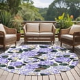 thumbnail image 4 of Round Rugs 5Ft, Purple Spring Floral Round Area Rug Washable Indoor Throw Carpet, Watercolor Flowers Pastoral Soft Non Slip Circle Rug for Cabinet Bathroom Home Decor Aesthetic, 4 of 8