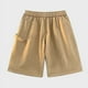 thumbnail image 3 of pstuiky Pantalones cortos de entrenamiento para hombre, Pantalones cortos de cintura elástica con cordón y bolsillos de color liso a la moda para hombre Pantalones cortos de golf, 3 of 3