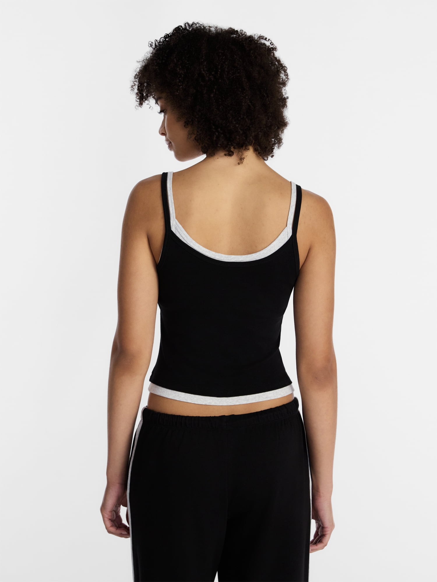 No Boundaries Women’s and Women’s Plus Sleepwear Double Cami, Sizes XXS – 3X