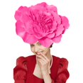 thumbnail image 5 of UJNDER Elegant Women's Headband With Flower for Tea Parties and Weddings Featuring Mesh and Feathers Hot Pink, 5 of 5