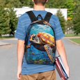 thumbnail image 4 of Disketp Colorful Underwater Sea Turtle Mochila Escolar de 15 Pulgadas, Mochila Ligera para Estudiantes, Viajes y Trabajo, Cómoda y Resistente para el Uso Diario, 4 of 6