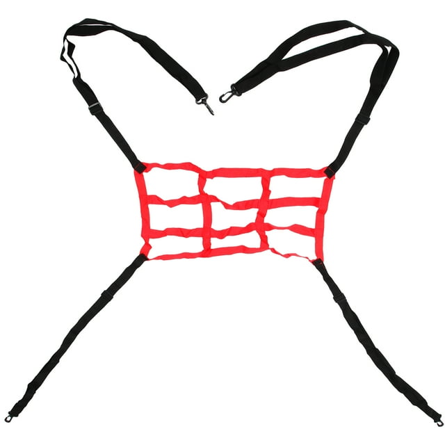 OULII But de Soccer Filet de Soccer Rouge Nylon Contrôle de Trajectoire 1Pcs