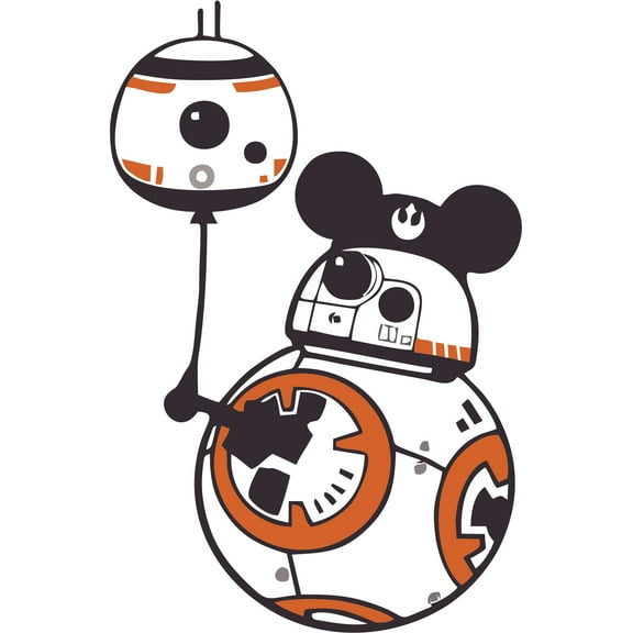 Star Wars Droid BB-8 Character Design Customized Wall Art Vinyl Decal - Custom Vinyl Wall Art - Personalized Name - Baby Girls Boys Kids Bedroom Decal Room Wall Stickers Decoration Size (10x8 inch)