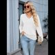 thumbnail image 5 of Camisetas de Mujer con Cuello en V, Larga, Informales, Básicas, Lisas y Suaves S, 5 of 10