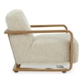 thumbnail image 3 of Moe's Home Collection Eckersley Lounge Chair Cream Faux Fur Fabric Chairs, 3 of 5