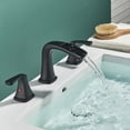 thumbnail image 7 of CES Waterfall Widespread Bathroom Faucet Matte Black with Metal Pop Up Drain Faucet Supply Lines, 7 of 7