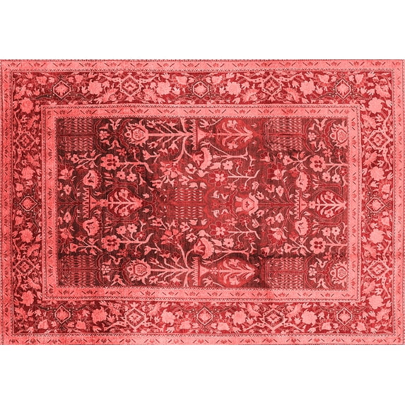 Ahgly Company Indoor Rectangle Oriental Red Industrial Area Rugs, 2' x 4'
