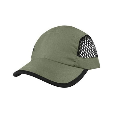- J7699 Nylon Oxford & Mesh Baseball Cap, Olive