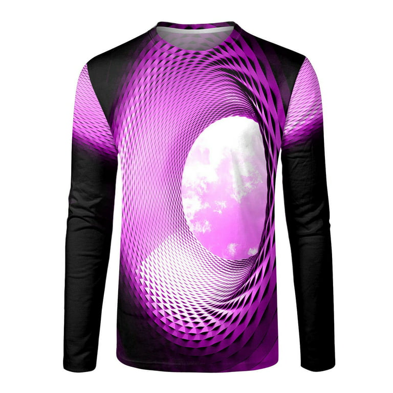Sammenligning rester gået vanvittigt Mens Fashion Casual Sports Abstract Digital Printing Round Neck T Shirt  Long Sleeve Top T Shirts for Men Tall Men T Shirts Graphic Design Shirt  Pack Men Graphic T Shirts Cotton Tees