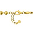 thumbnail image 5 of Everly Women's 2.5mm Yellow Gold Flash Plated Sterling Silver Rope and Bead Chain Bracelet, 5 of 8