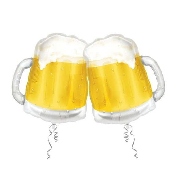 Set of 2 Foaming Beer Mug 23" Foil Party Balloons