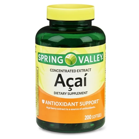 Spring Valley Acai Extract Softgels, 50 mg, 200