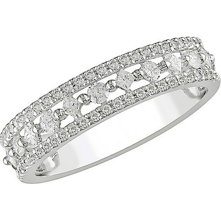 Miabella 1/2 Carat T.W. Princess Cut Diamond Ring in 10kt White Gold