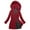 Red, variant on JURANMO Womens Solid Color Slim Down Jacket Fleece Lined Warm Hood Winter Coat with Pockets Lightning Deals Navy M