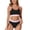 #0349-Black, variant on Women's Wave Bikini Swimsuit Solid Color Backless Bandage Two-Piece Padded Wireless Elastic Summer Quick Dry Fashion Swimming Beach Pool Vacation Leisure