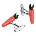 thumbnail image 2 of Gemelos Creative Carrot para hombre con forma de zanahoria esmaltada de colores, 2 of 2