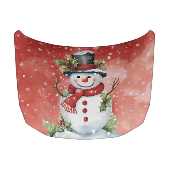 XYZCANDO Christmas Car Hood Cover featuring Festive Snowman - Durable All-Season Protection for Holiday Auto Decor