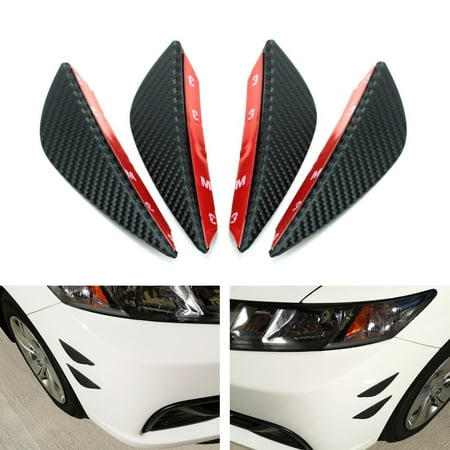 Diy Carbon Fiber - iJDMTOY 4pcs Black Matte Finish Dry