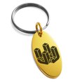 thumbnail image 1 of Stainless Steel Letter J Initial 3D Cube Box Monogram Engraved Small Oval Charm Keychain Keyring, 1 of 1