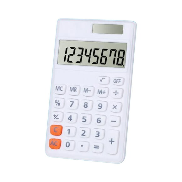 jovati Mini Student Calculator Portable 8-Digit Home Office Student Basic Calculator with Solar Charging, Super Long Standby Time
