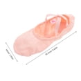 thumbnail image 4 of Zapatillas de ballet con suela de color piel, zapatillas de práctica de ballet con banda elástica cruzada, zapatillas de danza, gimnasia y yoga para adultos, talla 42, 4 of 5