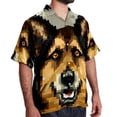thumbnail image 2 of Pixel Dog Men's Short Sleeve Poplin Shirt, Button Down Casual Summer Beach Printed Unisex Shirt, 2 of 6