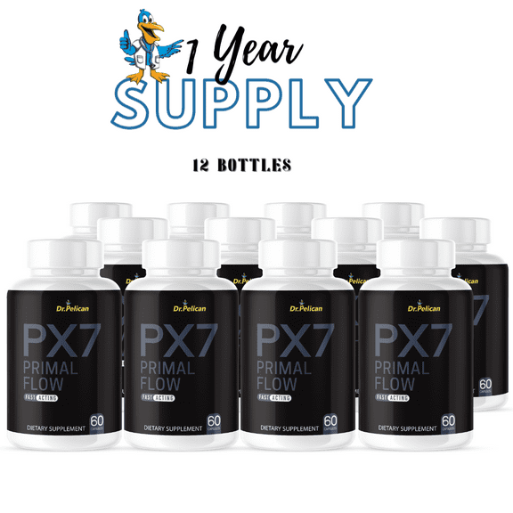 PX7 Primal Flow Advanced Prostate Support- Circulation- 12 Bottles- 720 Capsules- Dr. Pelican
